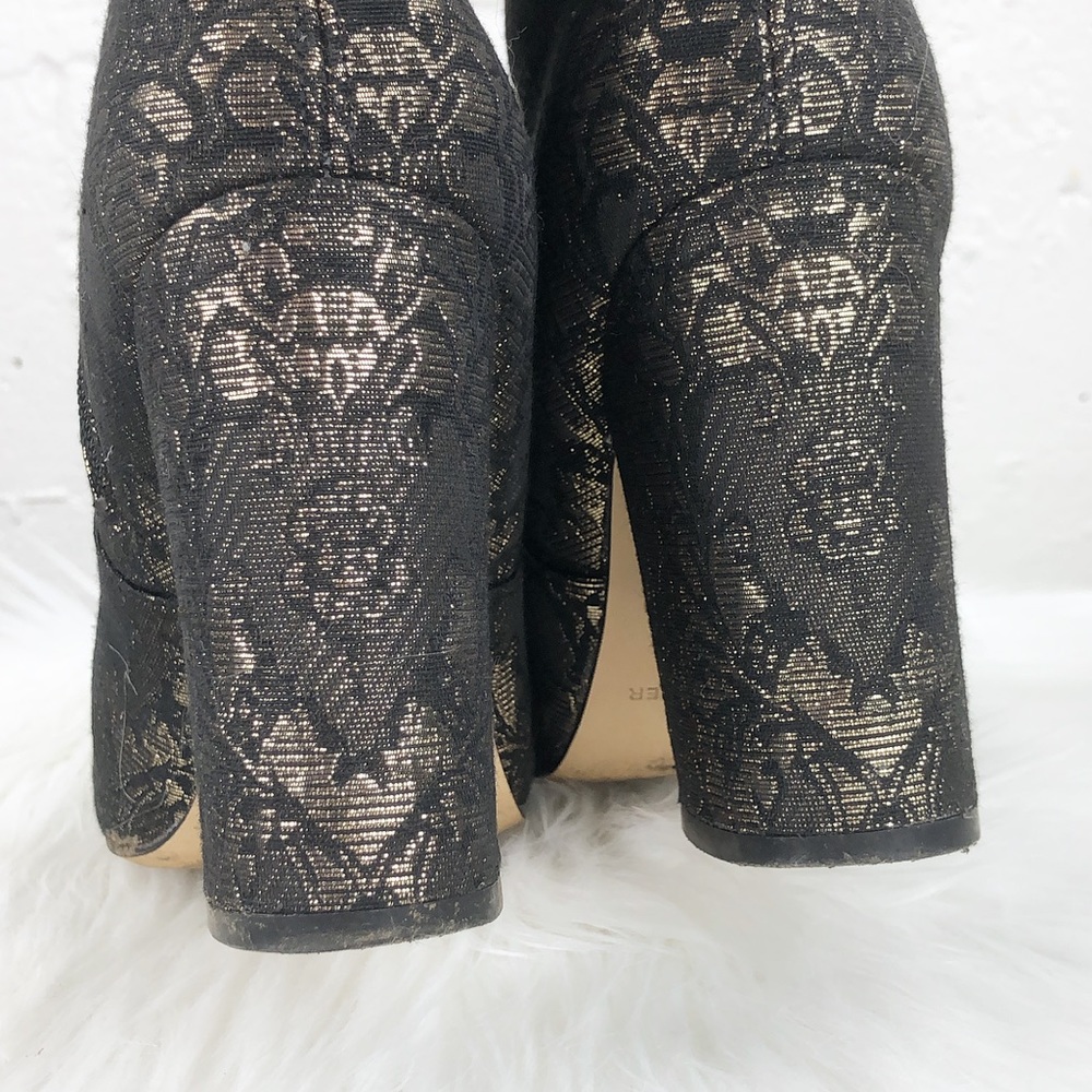 MARC FISHER Newbia Floral Brocade Booties Black - Picture 6 of 8